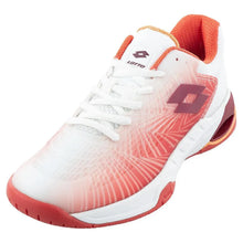 Women's Mirage 100 2nd Speed Tennis Shoes All White and Grenadine Red-Footwear-Lotto-108475-DEFAULT-L-1-[Sku]-Tennis Express