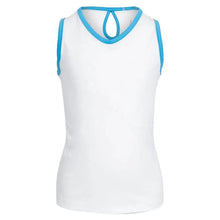 Girl's Keyhole Back Tennis Tank White-Apparel-Little Miss Tennis-108521-DEFAULT-L-Tennis Express