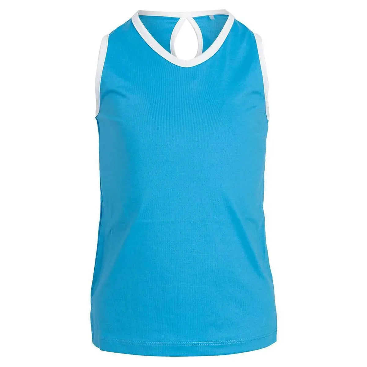 Girl's Keyhole Back Tennis Tank Aqua-Apparel-Little Miss Tennis-108522-DEFAULT-L-Tennis Express