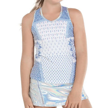 Girl's All In Ikat Tennis Tank White-Apparel-Lucky In Love-108740-DEFAULT-L-Tennis Express