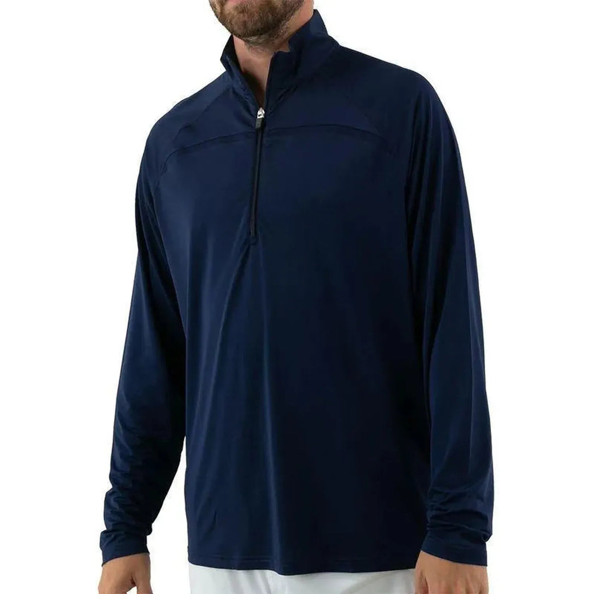 Men's Essentials Half Zip Tennis top-Apparel-Fila-109443-412_FILA_NAVY-L-Tennis Express