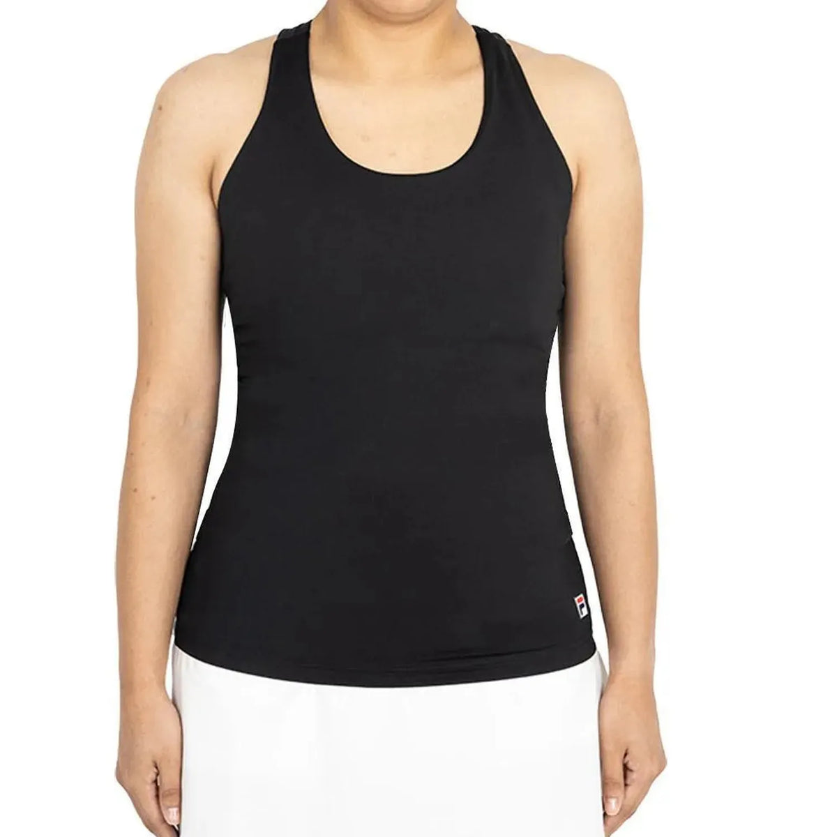 Womens Essentials Racer Tback Tennis Tank-Apparel-Fila-109497-001_BLACK-L-Tennis Express