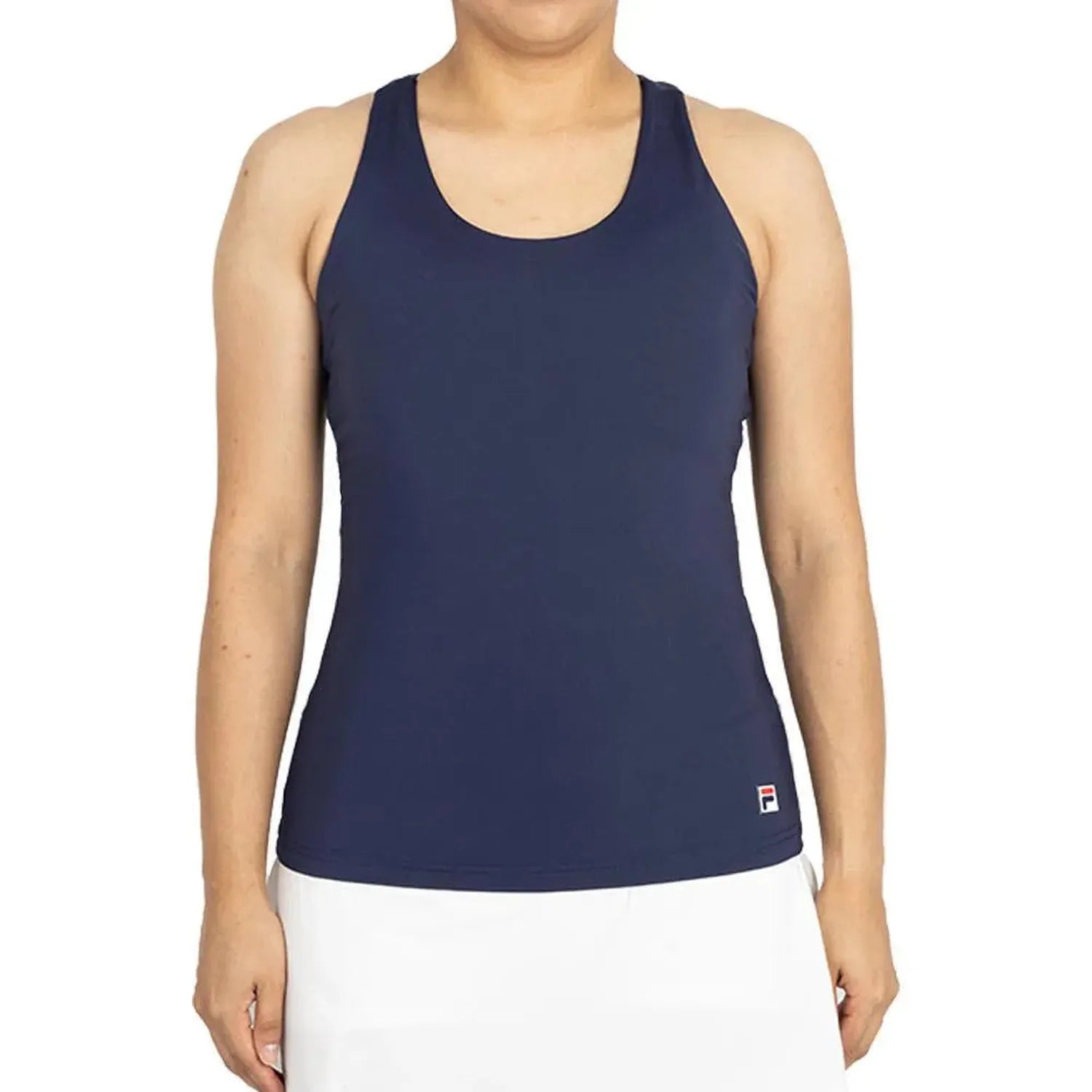 Womens Essentials Racer Tback Tennis Tank-Apparel-Fila-109497-412_FILA_NAVY-L-Tennis Express