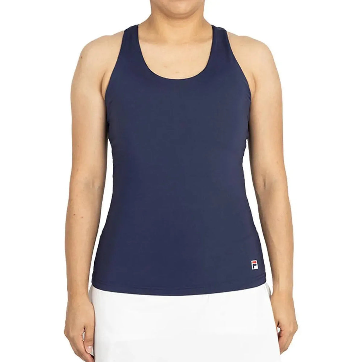 Womens Essentials Racer Tback Tennis Tank-Apparel-Fila-109497-412_FILA_NAVY-L-Tennis Express