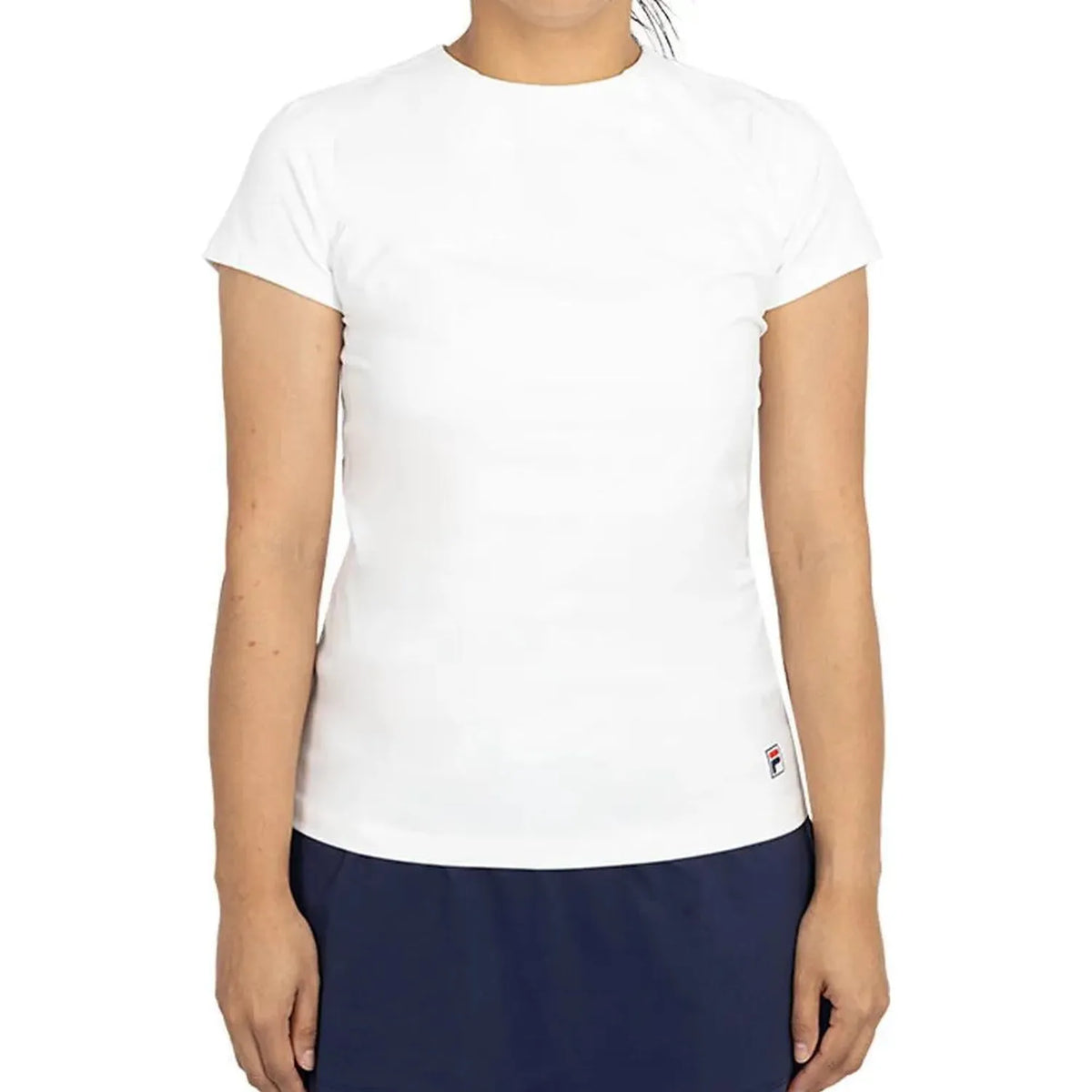 Womens Essentials Short Sleeve Tennis Top-Apparel-Fila-109503-100_WHITE-L-Tennis Express