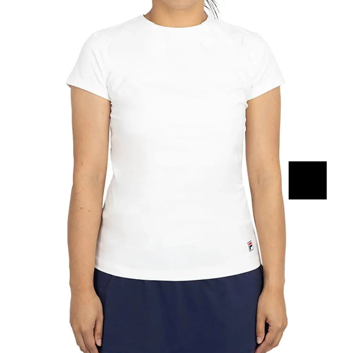 Womens Essentials Short Sleeve Tennis Top-Apparel-Fila-109503-DEFAULT-L-Tennis Express