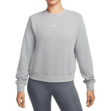 Women's Dri-Fit One Crew-Neck French Terry Sweatshirt-Apparel-Nike-109790-091_CARBON_HEATHER-L-Tennis Express