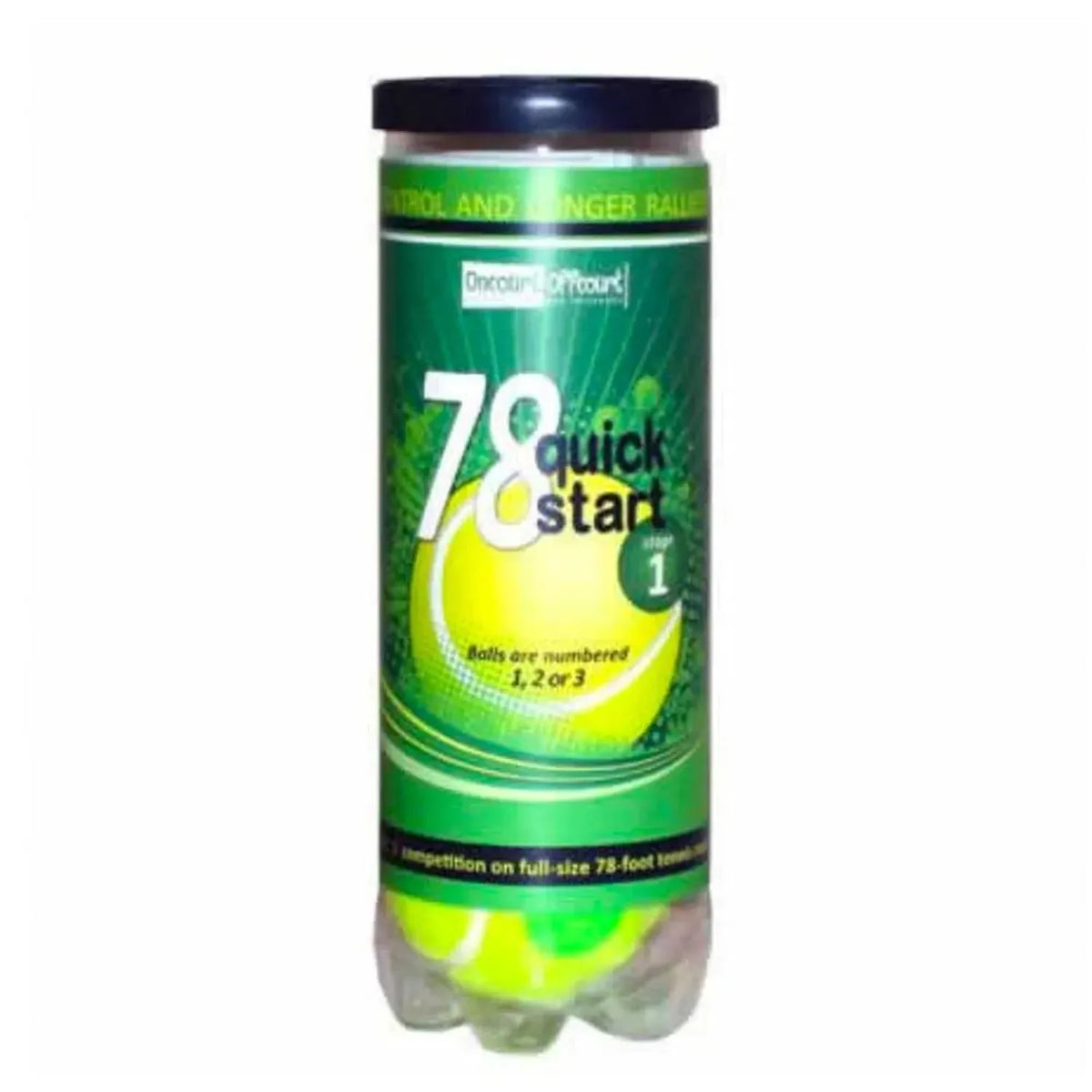 Quick Start 78 Green Felt Tennis Ball Can-Balls-Oncourt Offcourt-109950-DEFAULT-L-1-[Sku]-Tennis Express