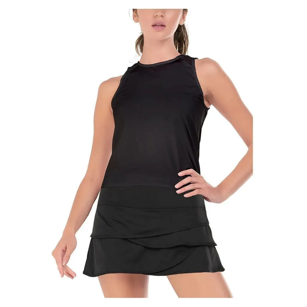 Women's LUV Freedom Crop Tennis Tank-Apparel-Lucky In Love-110071-001_BLACK-L-Tennis Express