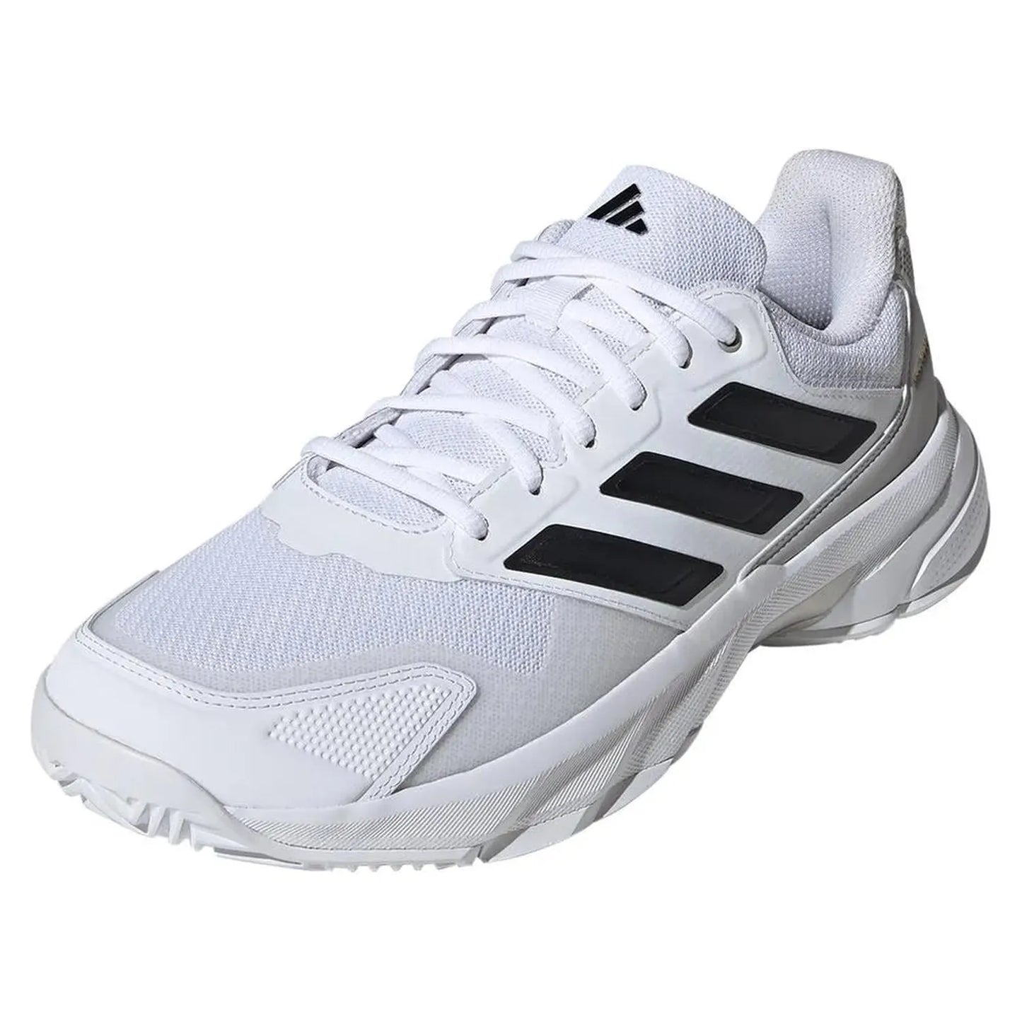 Men's CourtJam Control 3 Tennis Shoes White and Gray-Footwear-Adidas-110270-DEFAULT-L-Tennis Express