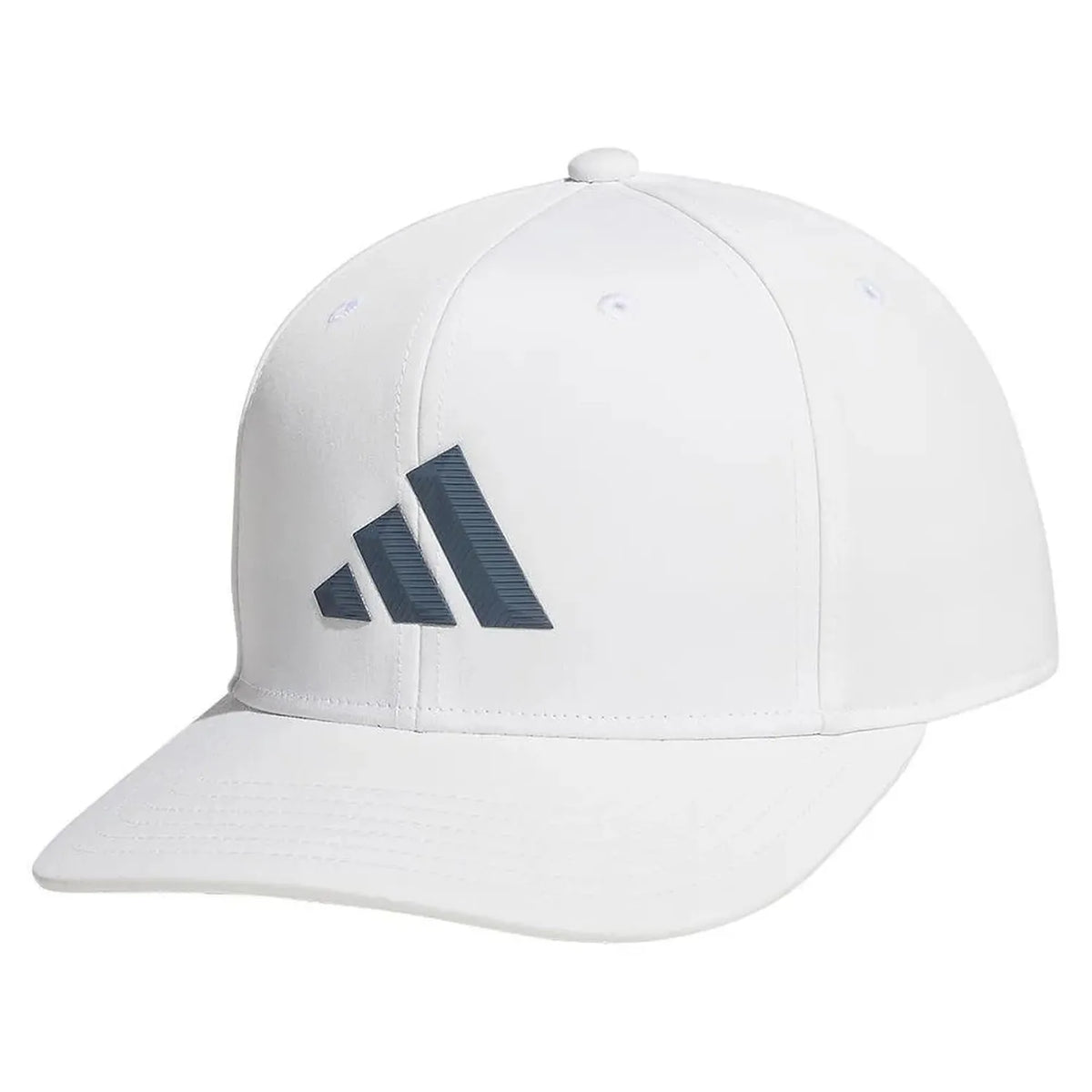 Men's 3-Bar Snapback 2.0 Hat White and Onyx Grey-Apparel-Adidas-110399-DEFAULT-L-Tennis Express