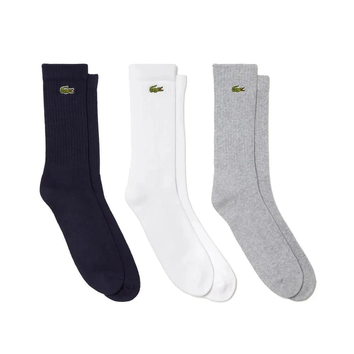 Unisex Core Performance Solid Jersey Tennis Tube Socks 3 Pack-Socks-Lacoste-110848-DEFAULT-L-1-[Sku]-Tennis Express