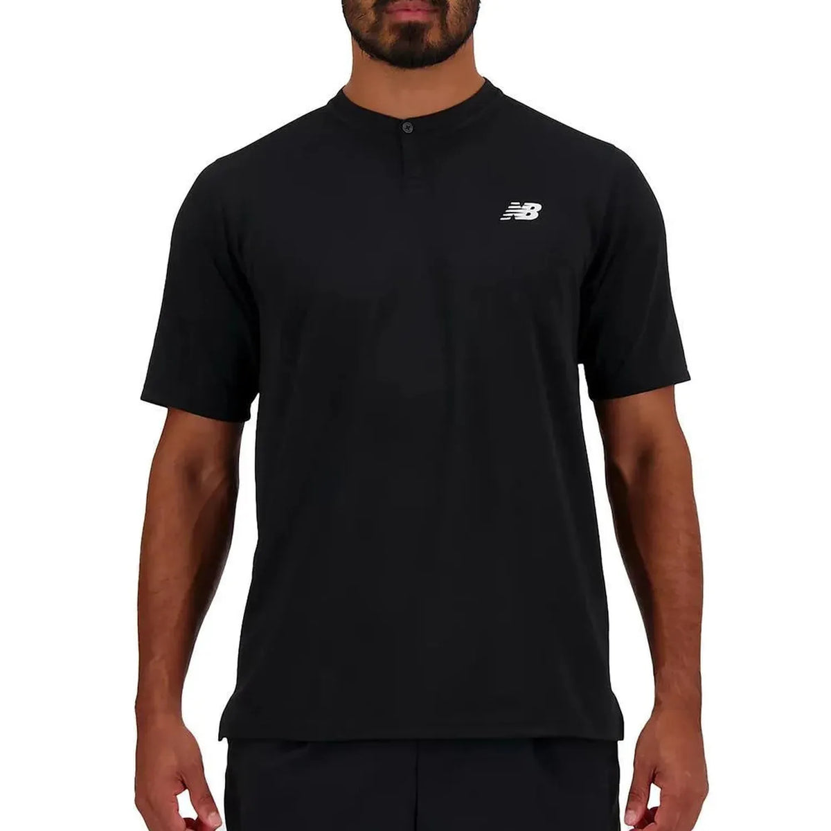 Men's Tournament Tennis Top Black-Apparel-New Balance-111240-DEFAULT-L-Tennis Express