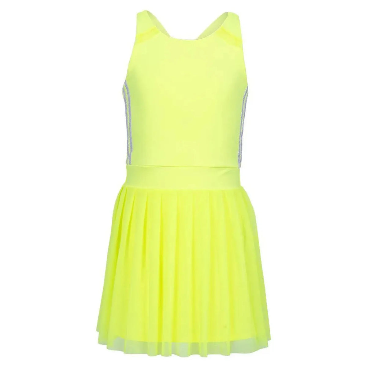 Girls' Game Time Tennis Dress Neon Yellow-Apparel-Lucky In Love-111308-DEFAULT-L-Tennis Express