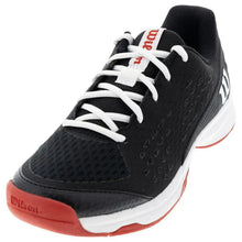 Juniors' Rush Pro Tennis Shoes Black and Wilson Red-Footwear-Wilson-111320-DEFAULT-L-Tennis Express