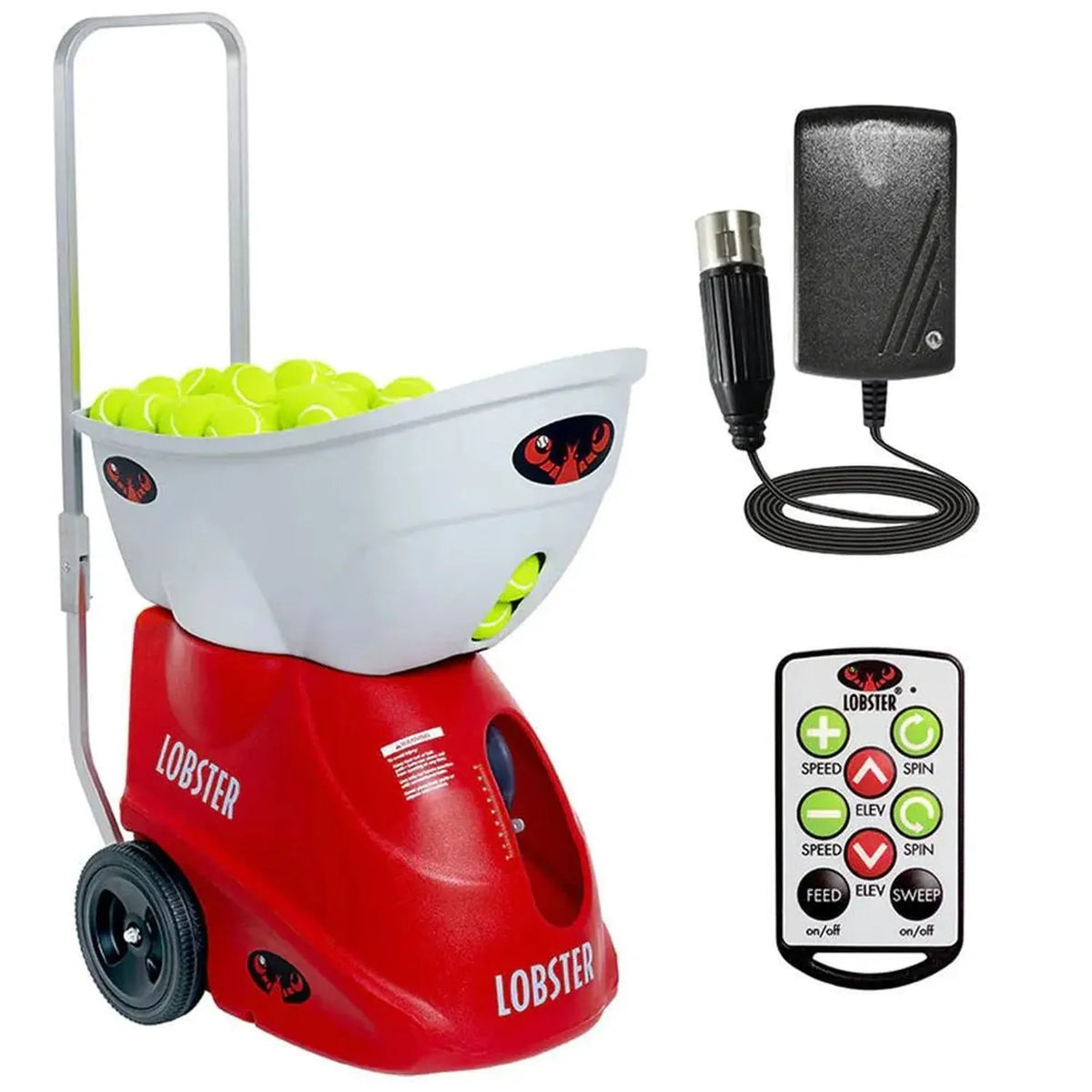 Elite Two with 10-Function Remote Control Ball Machine-Court Equipment-Lobster-111560-DEFAULT-L-Tennis Express