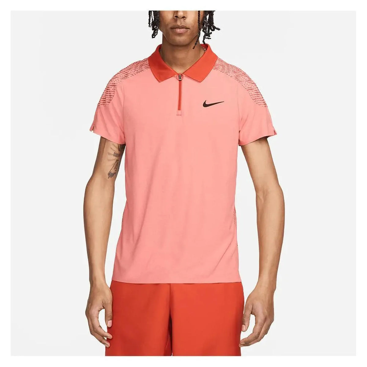 Men's Slam Dri-Fit Advantage Tennis Polo-Apparel-Nike-111838-606_PINK_QUARTZBLK-L-Tennis Express