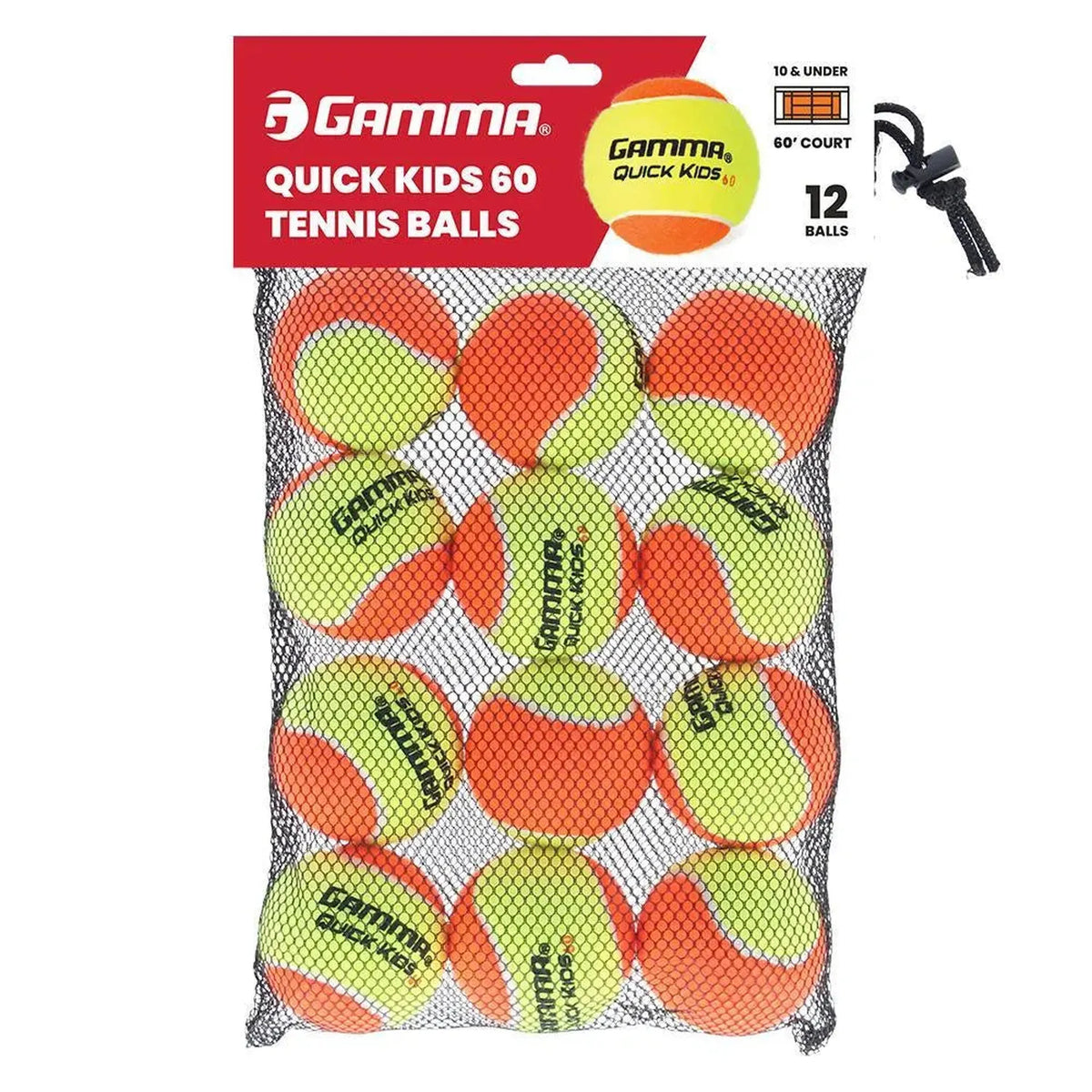 Quick Kids 60 Tennis Balls 12pk-Balls-Gamma-111953-DEFAULT-L-Tennis Express