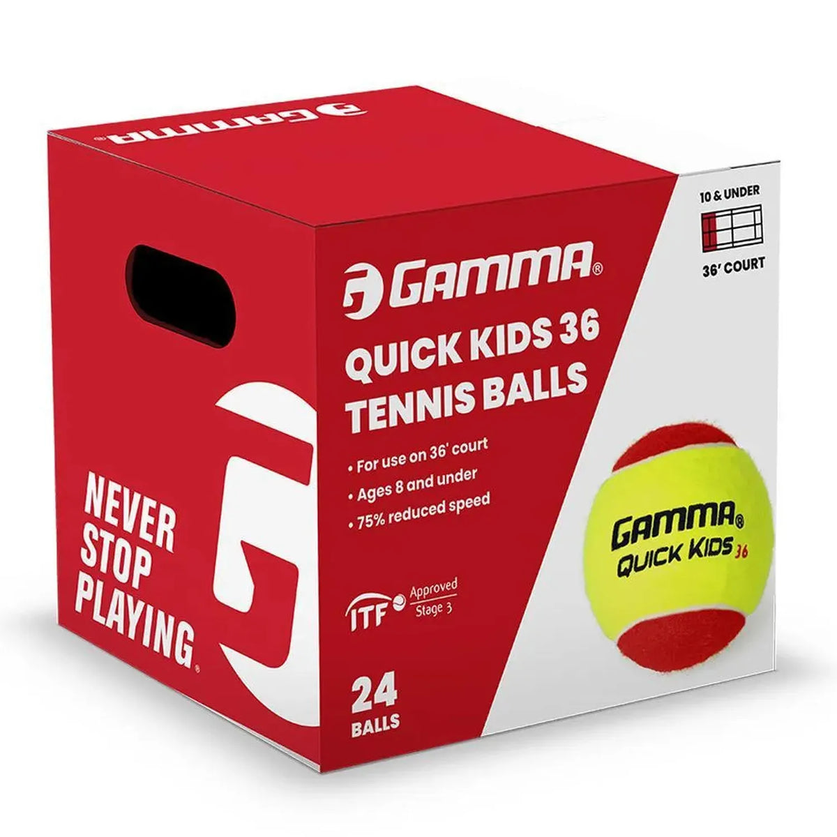 Quick Kids 36 Tennis Balls 24pk-Balls-Gamma-111954-DEFAULT-L-Tennis Express