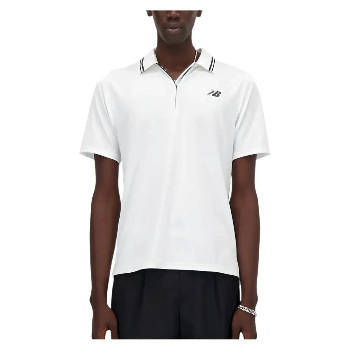 Men's Tournament Tennis Polo White-Apparel-New Balance-112067-DEFAULT-L-Tennis Express