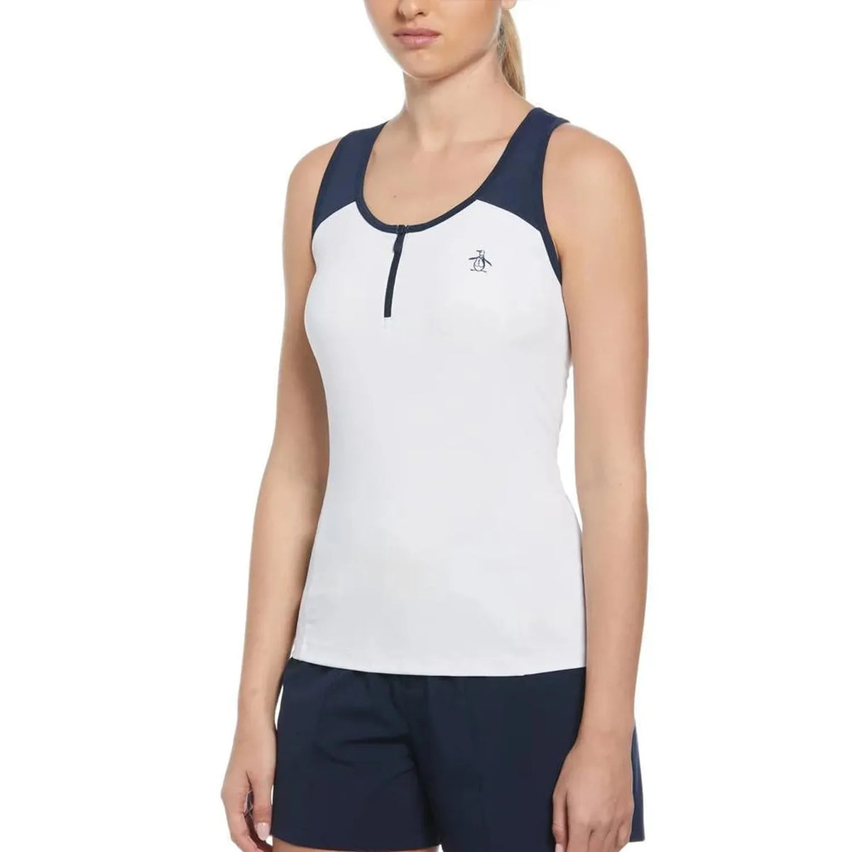 Women's Square Neckline Tennis Tank-Apparel-Penguin-112190-118_BRIGHT_WHITE-L-Tennis Express