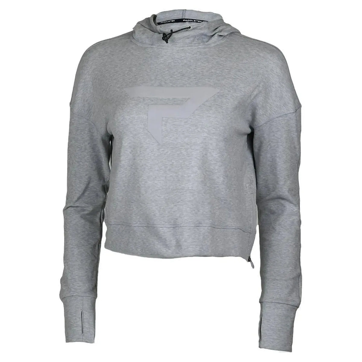 Womens Cropped Fleece Tennis Hoodie Glacier Gray-Apparel-Paddletek-112251-DEFAULT-L-Tennis Express
