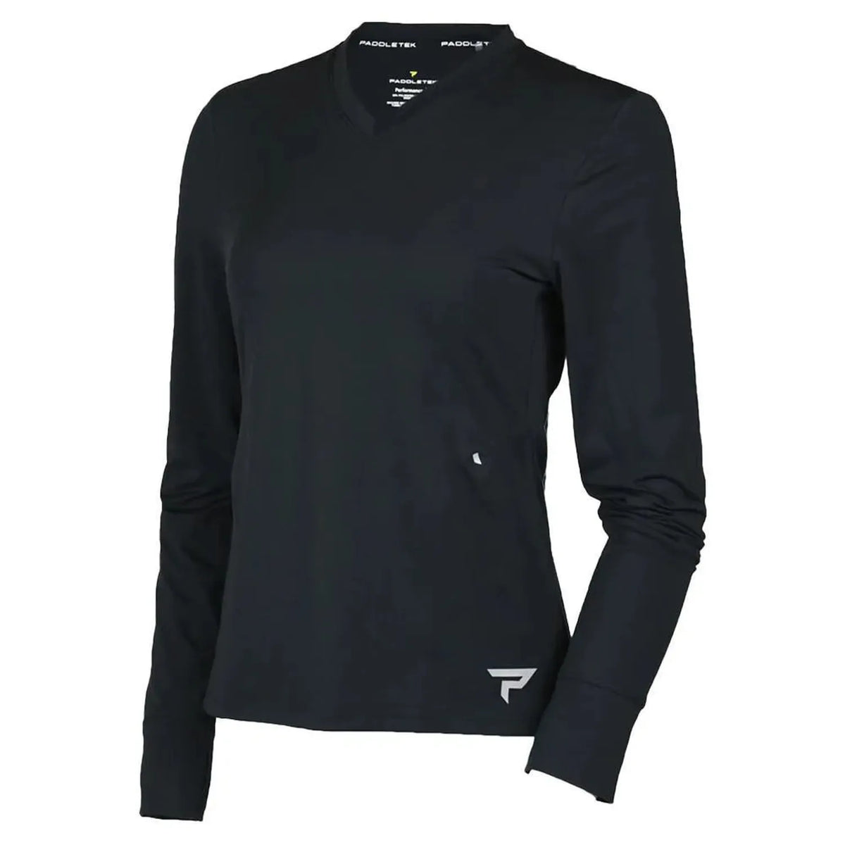Womens Long Sleeve Performance Tennis Top Black-Apparel-Paddletek-112258-DEFAULT-L-Tennis Express