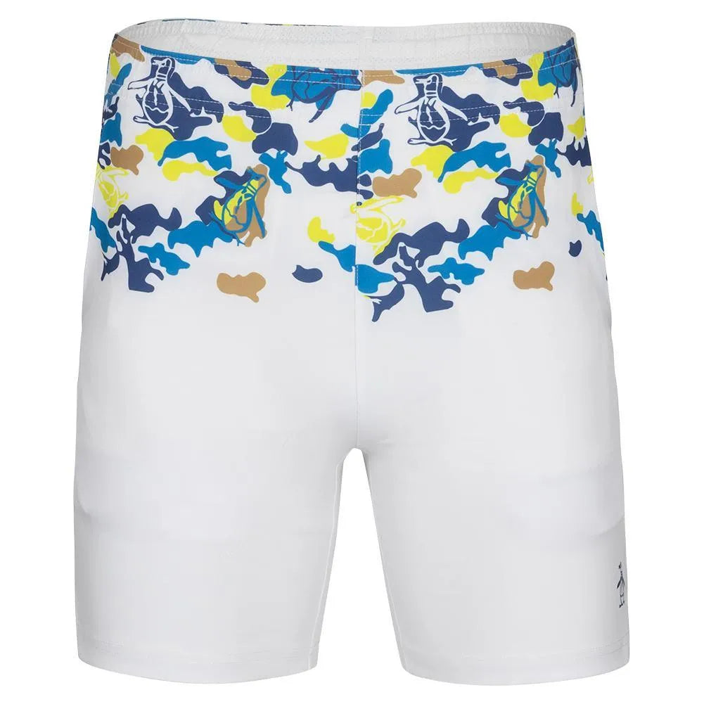 Men's Engineered Camo Printed Tennis Short-Apparel-Penguin-112284-118_BRIGHT_WHITE-L-Tennis Express