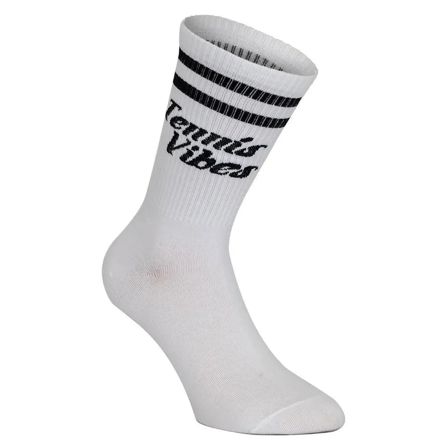 Tennis Vibes Socks White and Black-Socks-Runway Athletics-112656-DEFAULT-L-Tennis Express