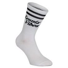 Tennis Vibes Socks White and Black-Socks-Runway Athletics-112656-DEFAULT-L-Tennis Express