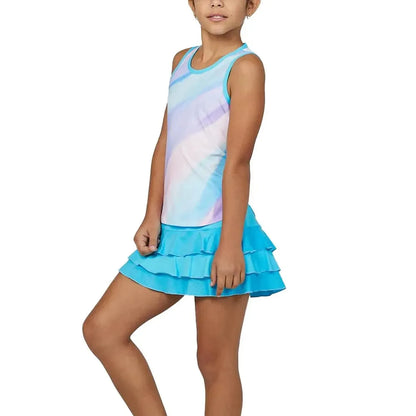 Girls Square Mesh Tennis Tank Watercolor-Apparel-Sofibella-112695-DEFAULT-L-Tennis Express