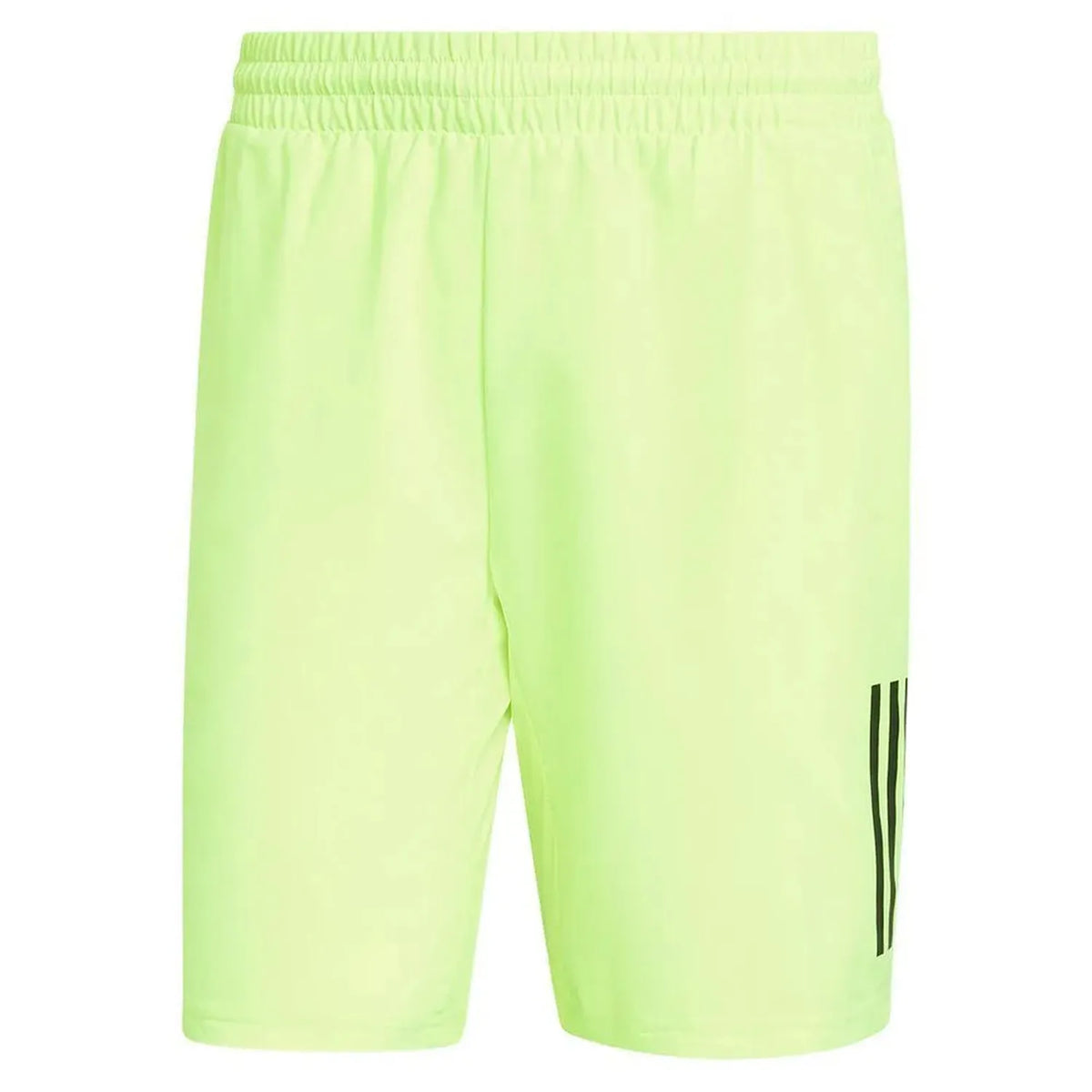 Mens Club 3 Stripe 9 Inch Tennis Short Lucid Lemon-Apparel-Adidas-112710-DEFAULT-L-Tennis Express