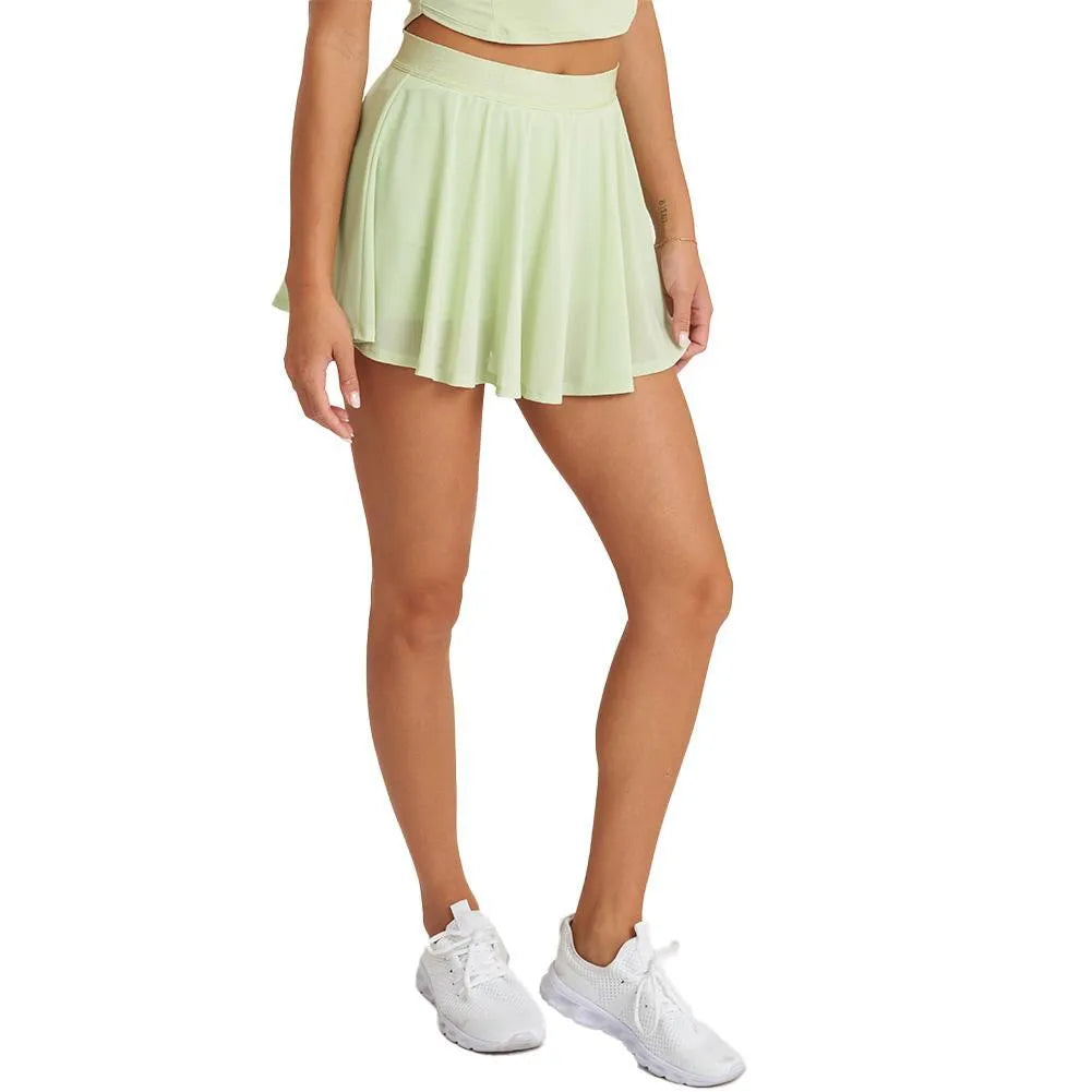 Women's Mesh Circle Tennis Skort-Apparel-Thrive Societe-112879-MATCHA-L-2-[Sku]-Tennis Express