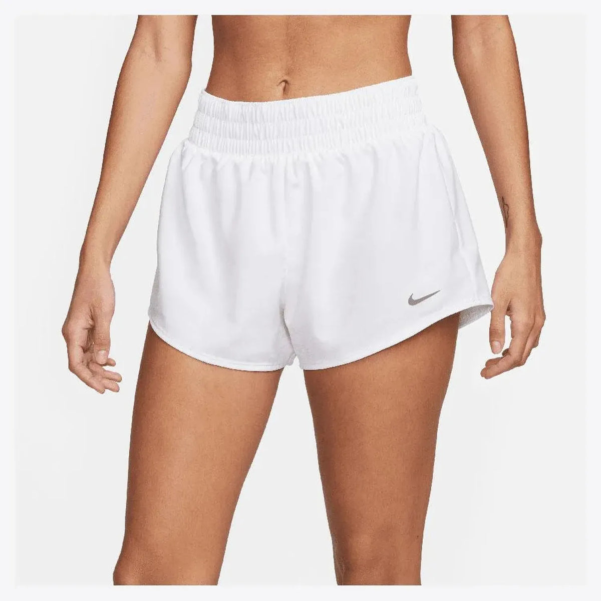 Womens One Dri-FIT Mid-Rise 3-inch Shorts White-Apparel-Nike-112891-DEFAULT-L-1-[Sku]-Tennis Express