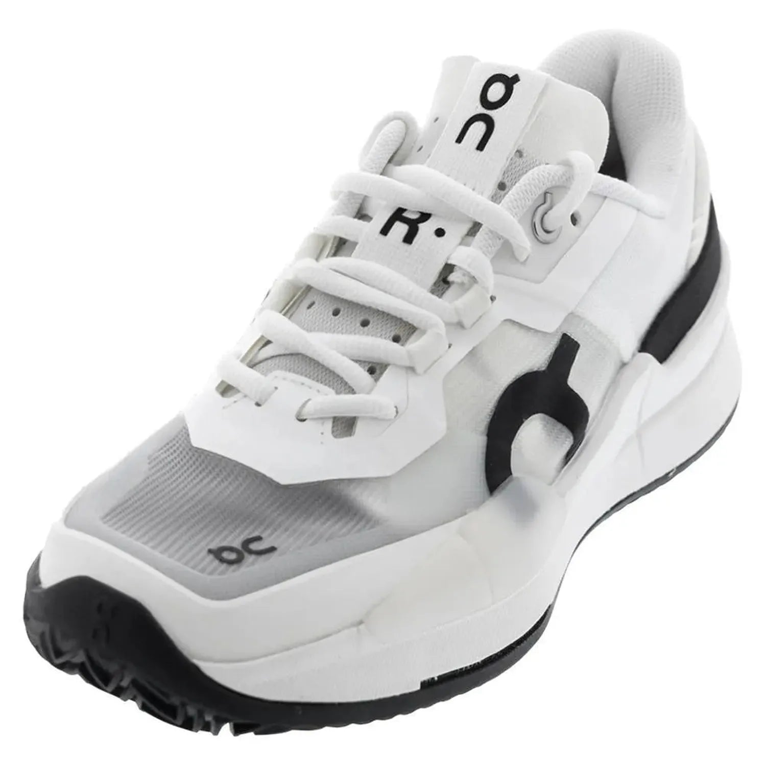 Women's THE ROGER Pro 2 Clay Tennis Shoes White and Black-Footwear-On-112942-DEFAULT-L-1-[Sku]-Tennis Express