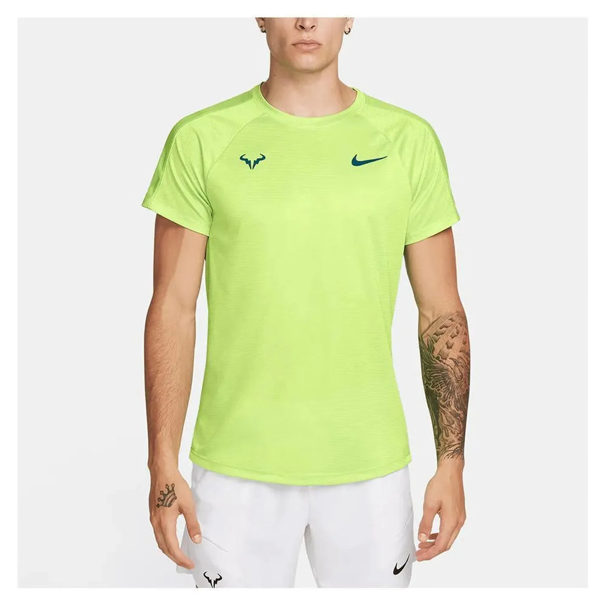 Mens Rafa Dri-Fit Challenger Short Sleeve Tennis Top-Apparel-Nike-113073-702_VOLTGEODE_TEAL-L-Tennis Express