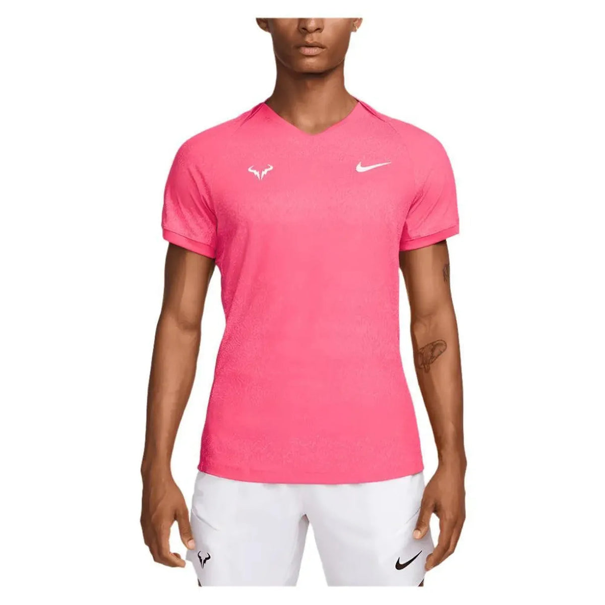 Mens Rafa Dri-Fit Advantage Tennis Top-Apparel-Nike-113074-629_ASTER_PINKWHITE-L-Tennis Express