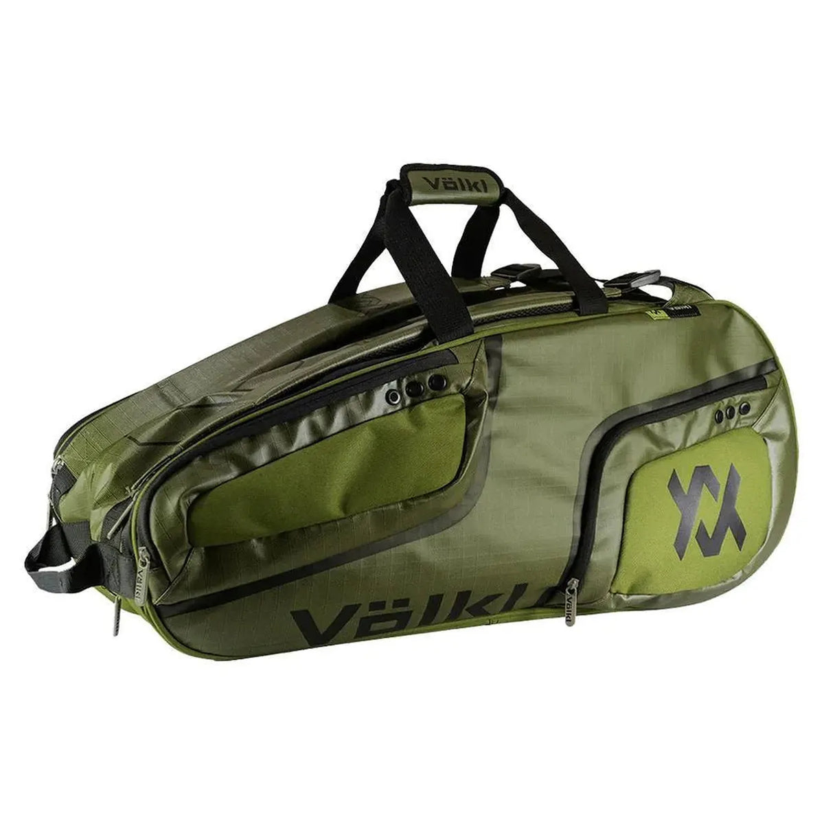 Primo 6 Pack Tennis Bag Army Green and Black-Bags-Volkl-113155-DEFAULT-L-Tennis Express