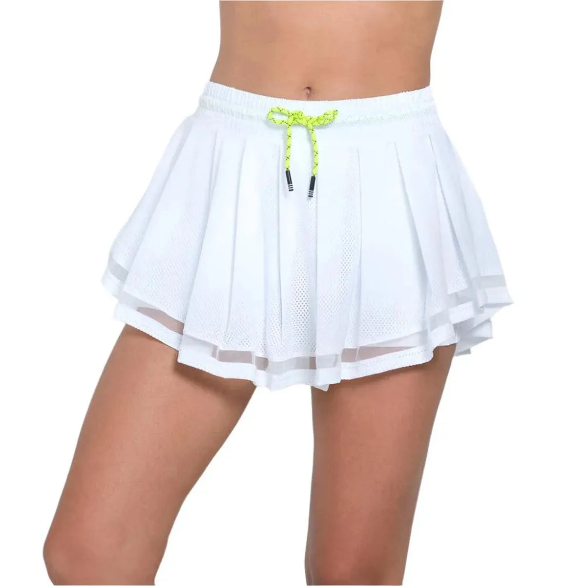 Women's High Waist Real Tulle Tennis Skort-Apparel-Lucky In Love-113179-DEFAULT-L-Tennis Express