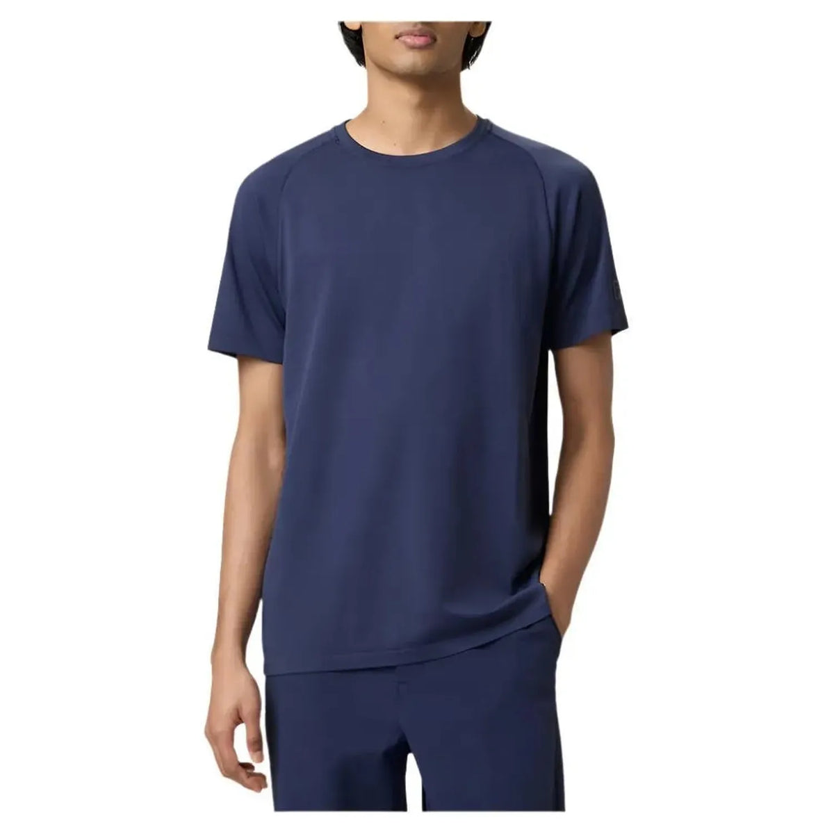Mens Lucky Ace Short Sleeve Seamless Tennis Crew-Apparel-Fila-113191-400_FILA_NAVY-L-Tennis Express