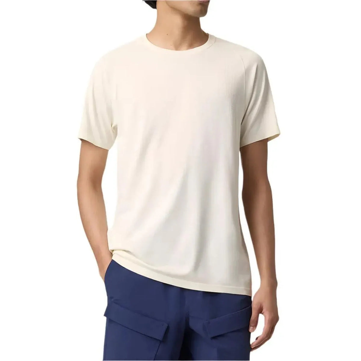 Mens Lucky Ace Short Sleeve Seamless Tennis Crew-Apparel-Fila-113191-920_GARDENIA-L-Tennis Express