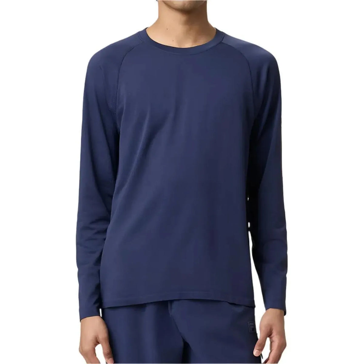 Mens Lucky Ace Seamless Long Sleeve Tennis Top FILA Navy-Apparel-Fila-113197-DEFAULT-L-Tennis Express
