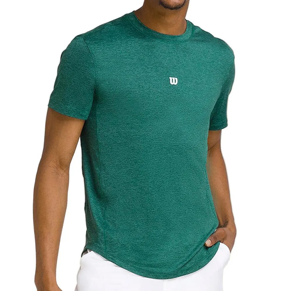 Men's Everyday Performance Tee-Apparel-Wilson-113524-FIELD_GREEN-L_9aca934d-7828-49cb-a1ec-98f68f138273-Tennis Express