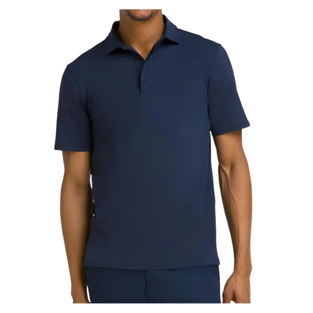 Men's League Polo-Apparel-Wilson-113527-CLASSIC_NAVY-L-Tennis Express