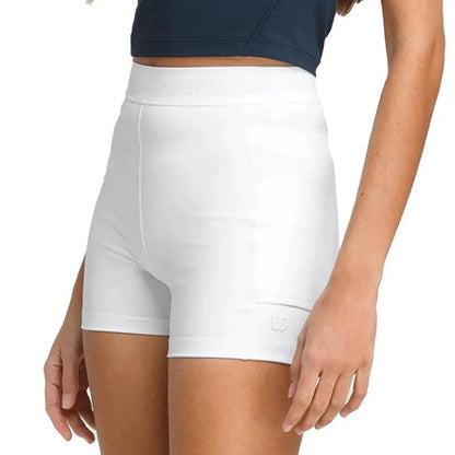 Women's Carry All Tennis Short-Apparel-Wilson-113603-BT_WHITE-L-Tennis Express
