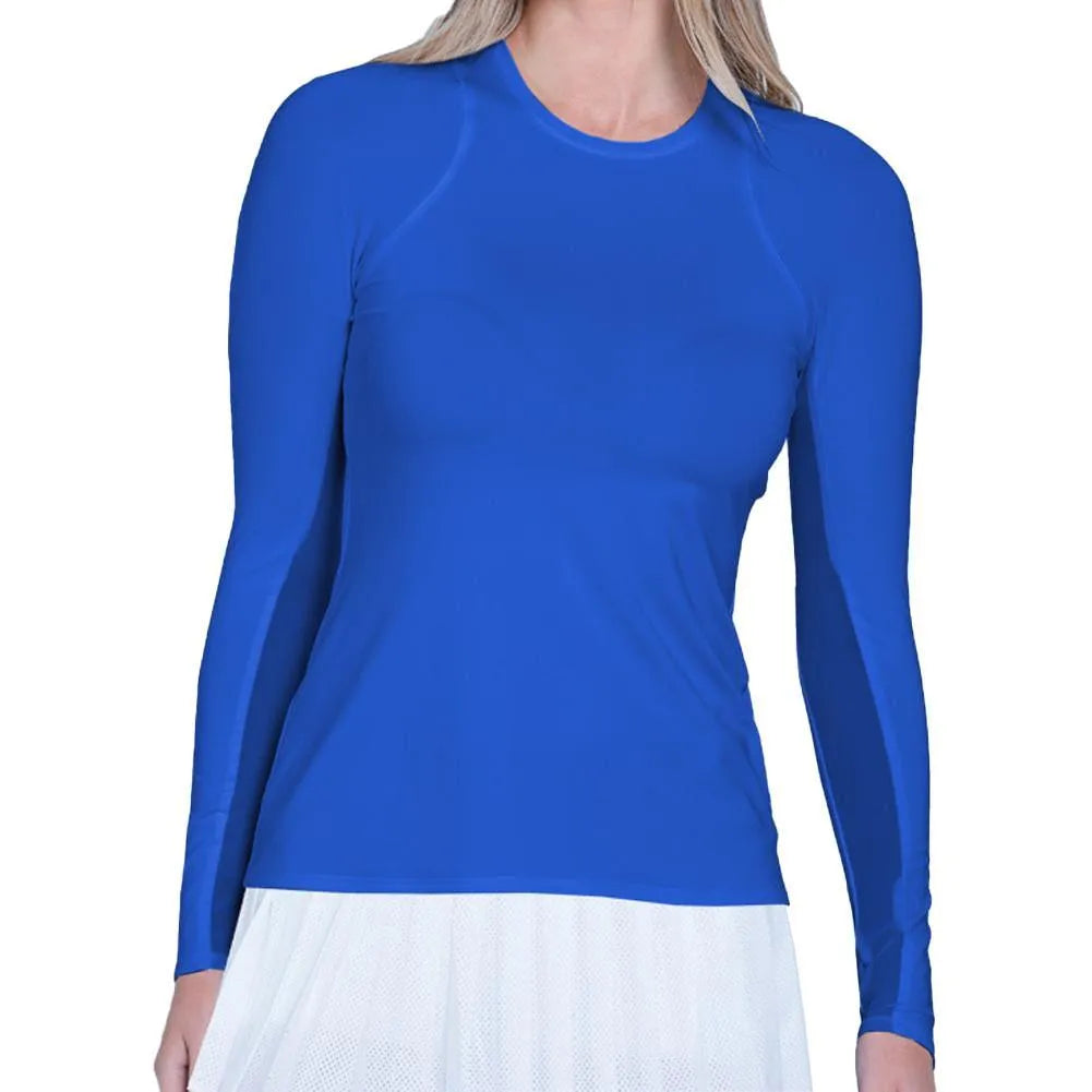 Women's LUV Breeze Long Sleeve Tennis Top-Apparel-Lucky In Love-113668-440_ELECTRIC_BLUE-L-Tennis Express