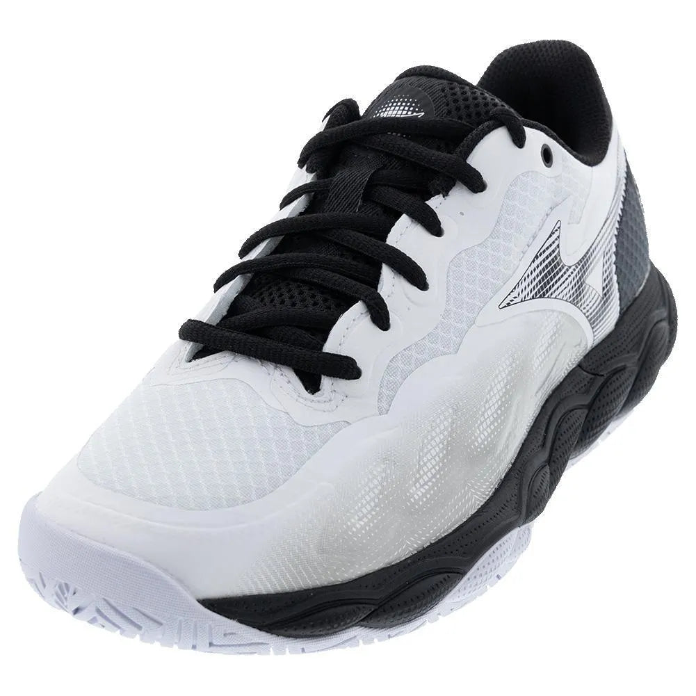 Mens Wave Enforce Court AC Tennis Shoes White and Black-Footwear-Mizuno-113742-DEFAULT-L-1-[Sku]-Tennis Express