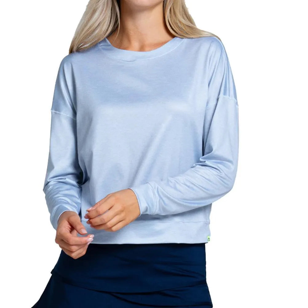Women's LUV Hype Long Sleeve Tennis Top-Apparel-Lucky In Love-113757-S49080_HT_GRAY-L-Tennis Express