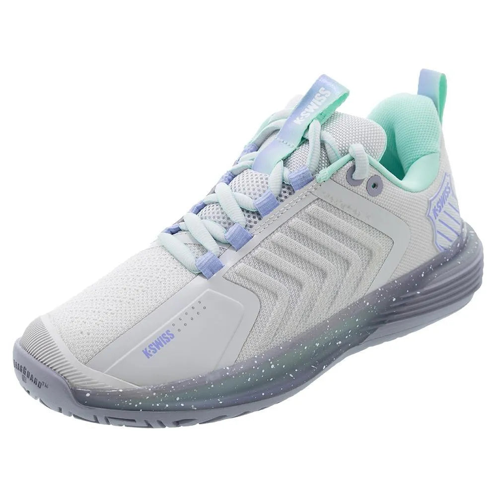 Women's Ultrashot 3 Tennis Shoes Nimbus Cloud and Lilac Gray-Footwear-K-Swiss-113882-DEFAULT-L-Tennis Express