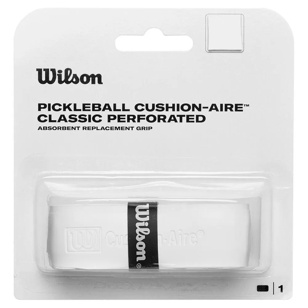 Classic Perforated Pickleball Replacement Grip White-Accessories-Wilson-114094-DEFAULT-L-Tennis Express